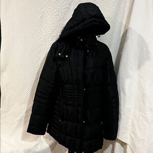 Spire Black Hooded Jacket, size large
